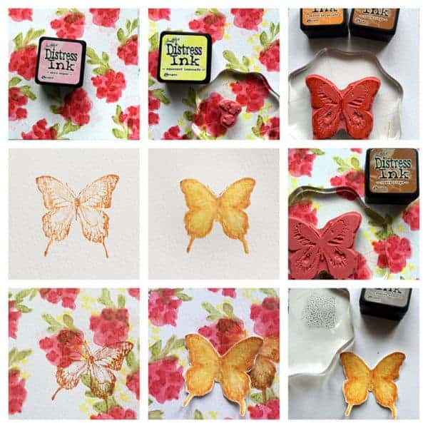 Stamped Sentimental DIY Greeting Card Craft Paper Scissors