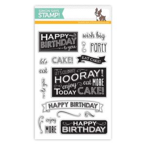 Simon Says Stamp with Hero Arts Clear Stamps CHALKBOARD BIRTHDAY