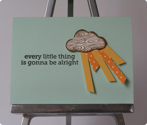 A card made with hero arts stamps that reads every little thing is going to be alright