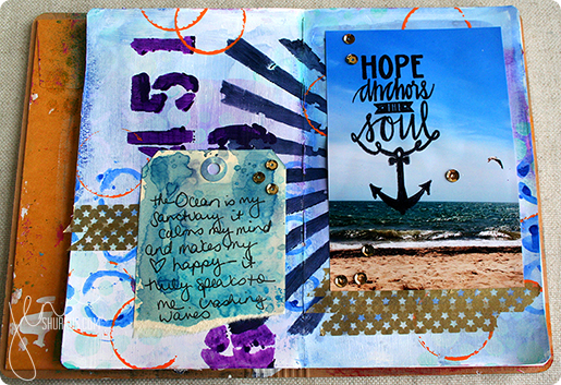 Guest Designer for Neat and Tangled, art journal page | shurkus.com