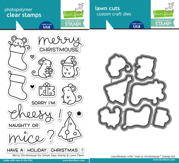 STAMPtember® Simon Says Stamp, Lawn Fawn Exclusive, Merry Christmouse | shurkus.com