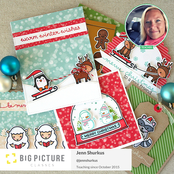 Be Merry, Lawn Fawn class at Big Picture Classes | shurkus.com