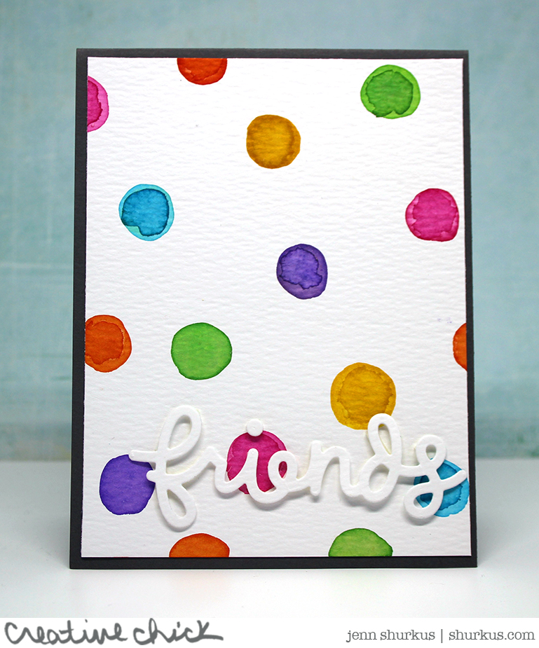 Let's Polka, Watercolored polka dots featuring Lawn Fawn | shurkus.com