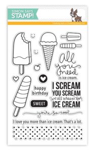 Ice Cream Dream Clear Stamp Set, Simon Says Stamp