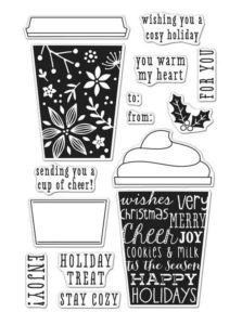 Coffee Cup Tags Clear Stamp set, Hero Arts