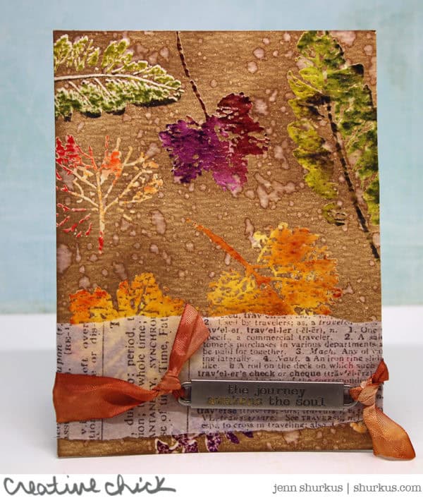 Multi-Color Resist with Distress Inks {creative chick}