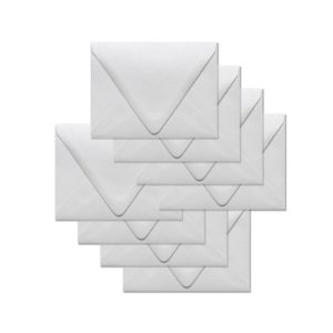 V Flap Metalllic White Envelopes, Simon Says Stamp