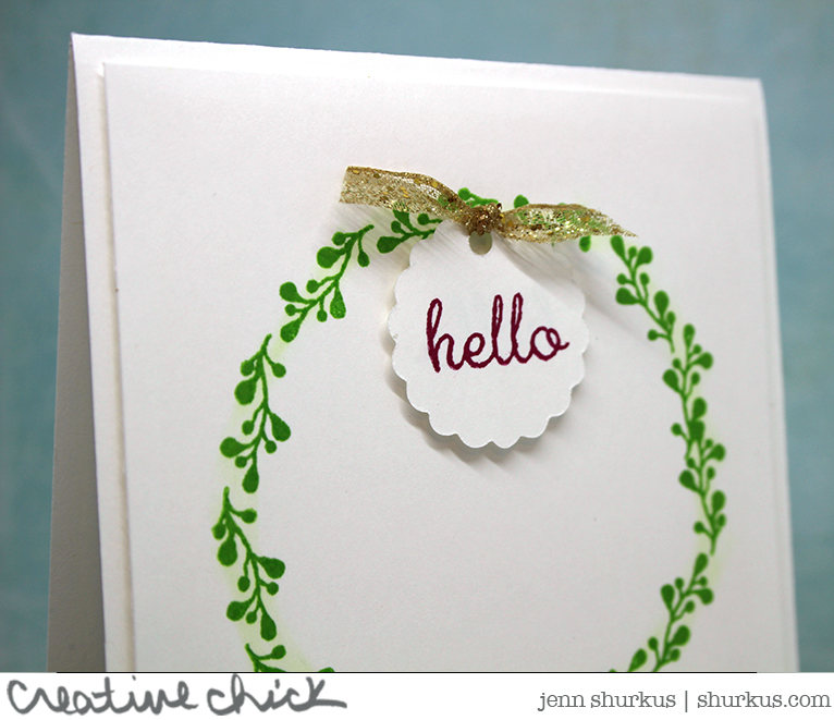 Handmade Hello With A Touch of Sparkle with Hero Arts | shurkus.com