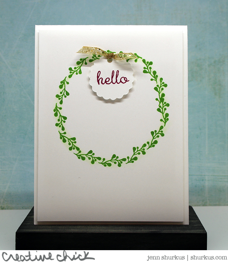 Handmade Hello With A Touch of Sparkle with Hero Arts | shurkus.com