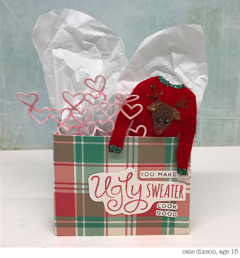 Christmas Gift Bag, by Cate Dixson for SImon Says Stamp Monday Challenge | shurkus.com