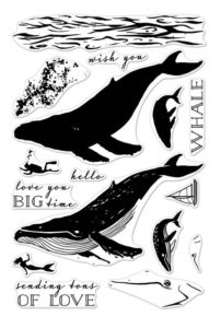 Blue Whale Layering Stamp Set, Hero Arts