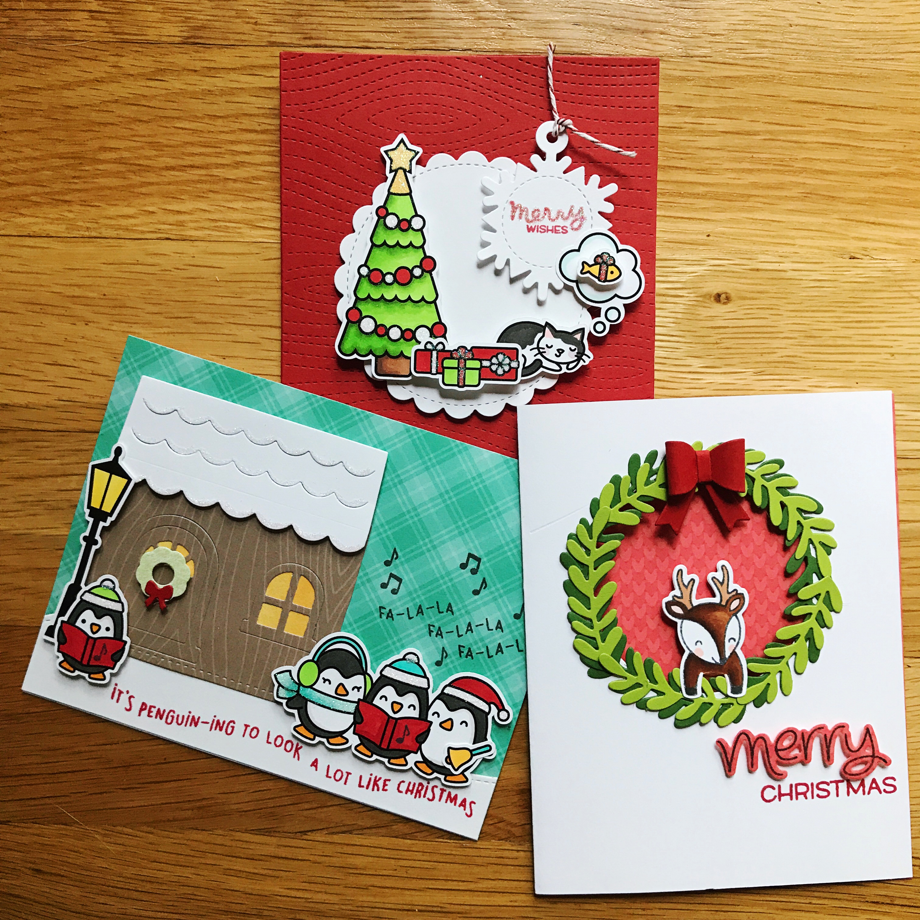 Wicked Fun Holiday & Winter Lawn Fawn Cards | shurkus.com