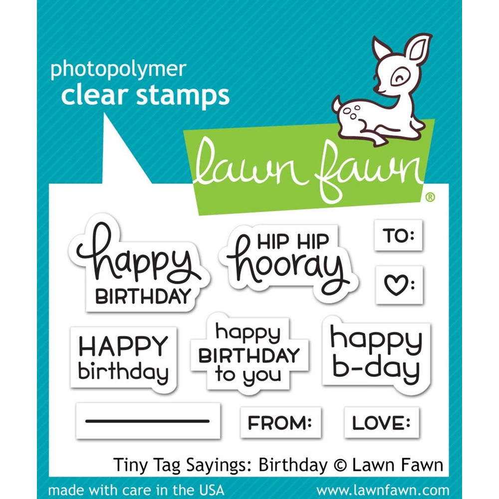 Lawn Fawn Tiny Tag Sayings: Birthday