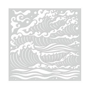 Mermaid Waves Stencil, Hero Arts