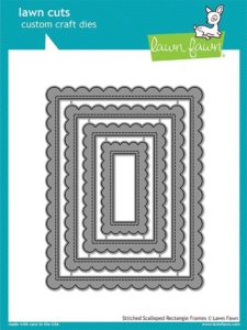 Lawn Fawn, Stitched Scalloped Rectangle Frames