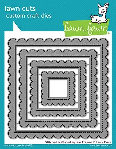 Lawn Fawn, Stitched Scalloped Square Frames 