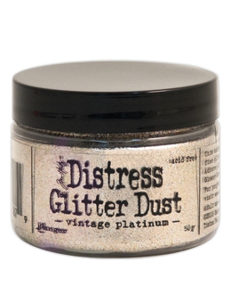 Tim Holtz, Distress Glitter Dust Vintage Platinum