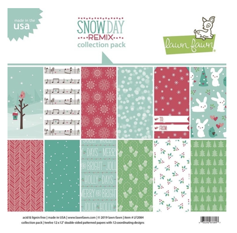Lawn Fawn, 12x12 Snow Day Remix Collection Pack
