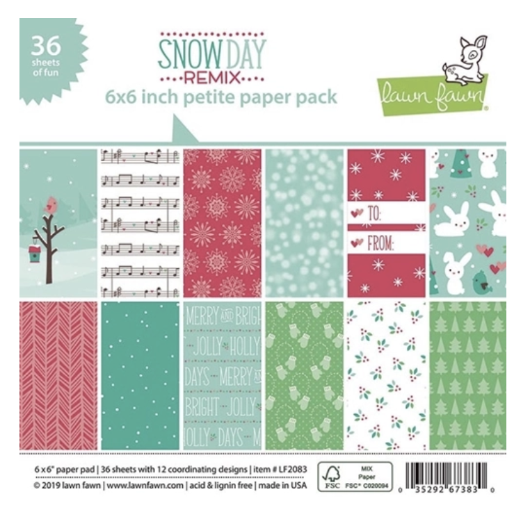 Lawn Fawn, 6x6 Snow Day Remix Petite Paper Pack