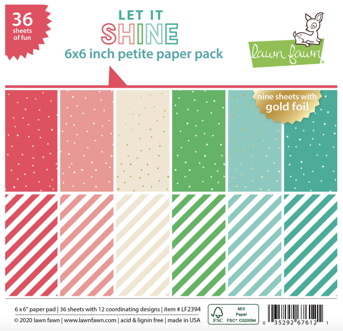 Lawn Fawn, Let It Shine Petite Paper Pack