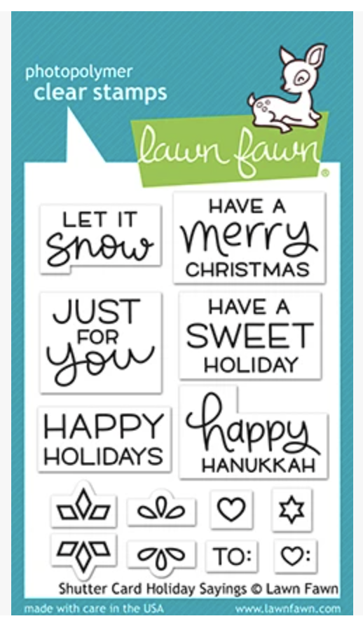 Lawn Fawn, Shutter Card Holiday Sayings