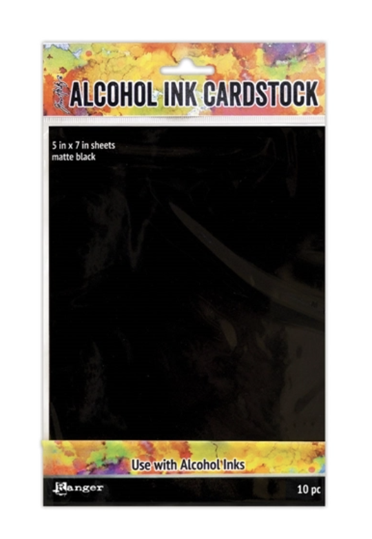 Tim Holtz, Alcohol Ink Cardstock, Matte Black