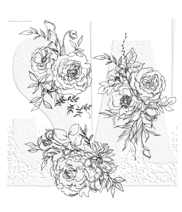 Tim Holtz/Stampers Anonymous: Floral Outline