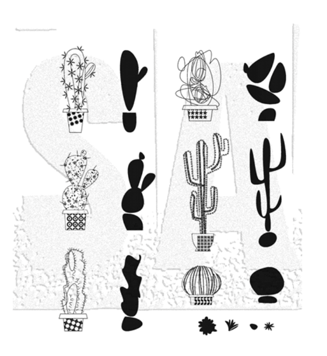 Tim Holtz/Stampers Anonymous: Mod Cactus