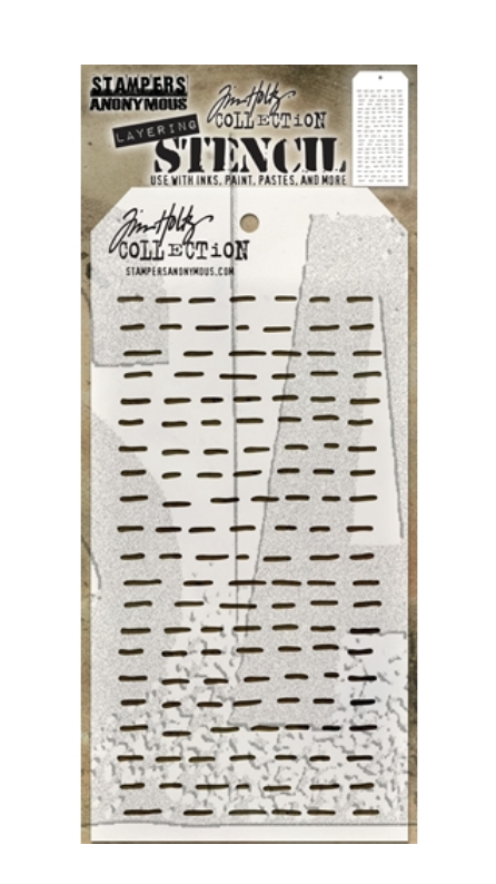 Tim Holtz/Stampers Anonymous: Layering Stencil Dashes, THS101