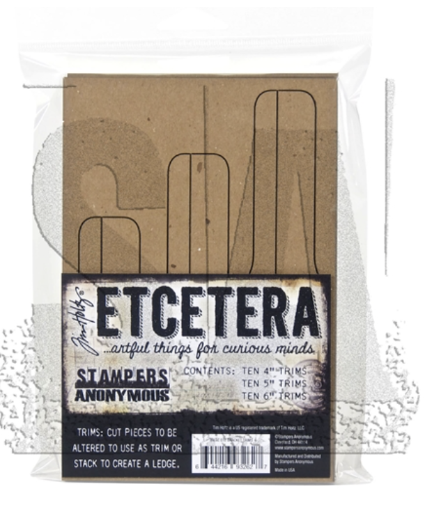 Tim Holtz/Stampers Anonymous, Etcetera Bracket Trims Chipboard