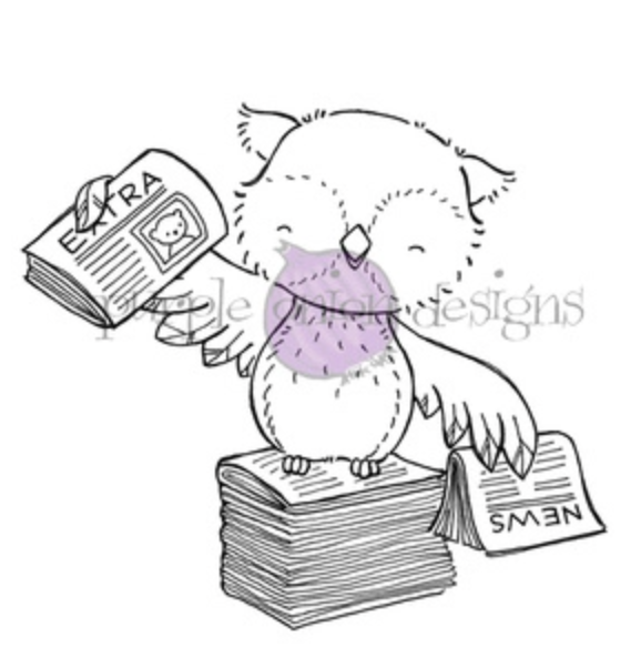 Purple Onion Designs/Stacey Yacula, Alex (Owl with newspapers)