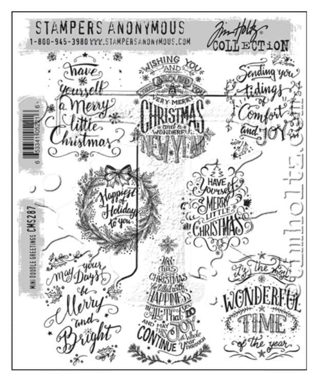 Tim Holtz/Stampers Anonymous: Mini Doodle Greetings