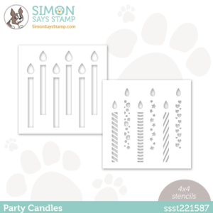 Simon Says Stamp, Party Candles 4x4 stencil set