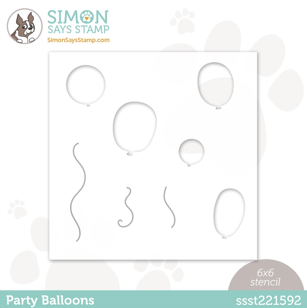 Simon Says Stamp, Party Balloons 6x6 Stencil