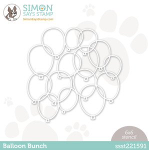 Simon Says Stamp, Balloon Bunch 6x6 Stencil