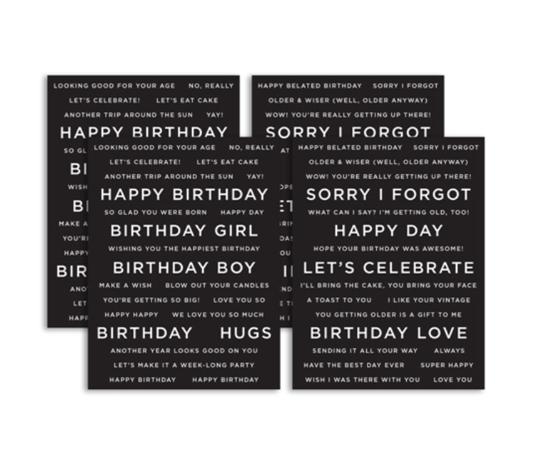 CZ Design Reverse Birthday Sentiment Strips