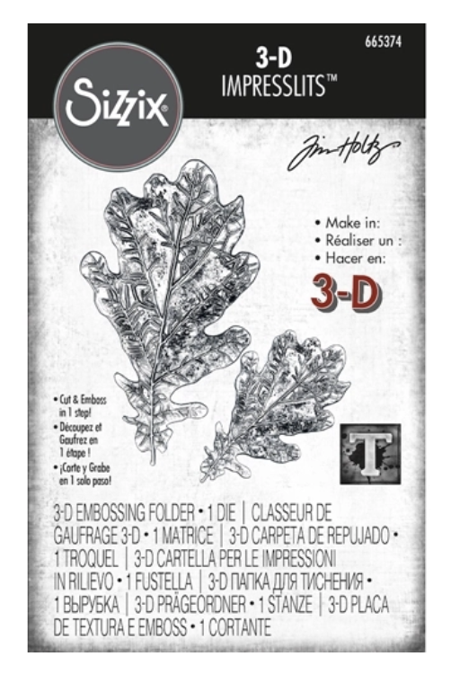 Tim Holtz/Sizzix, Oak Leaf 3D Impresslits Cut and Emboss