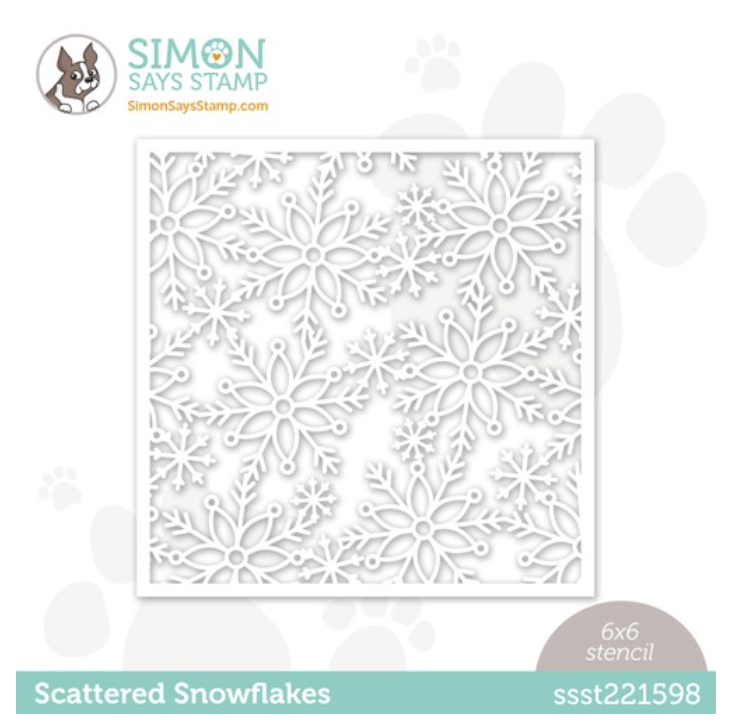 Simon Says Stamp, Scattered Snowflakes 6x6 Stencil