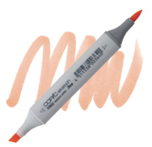 YR02, Light Orange Copic Sketch Marker