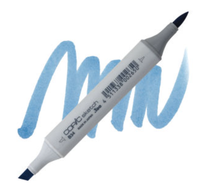 B34, Manganese Blue Copic Sketch Marker