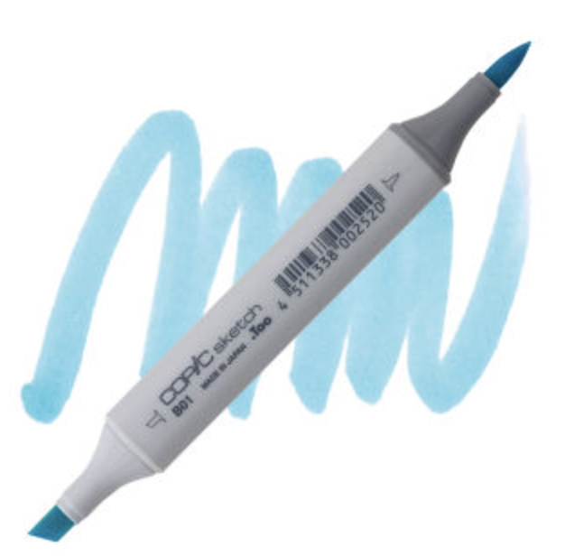 B01, Mint Blue Copic Sketch Marker