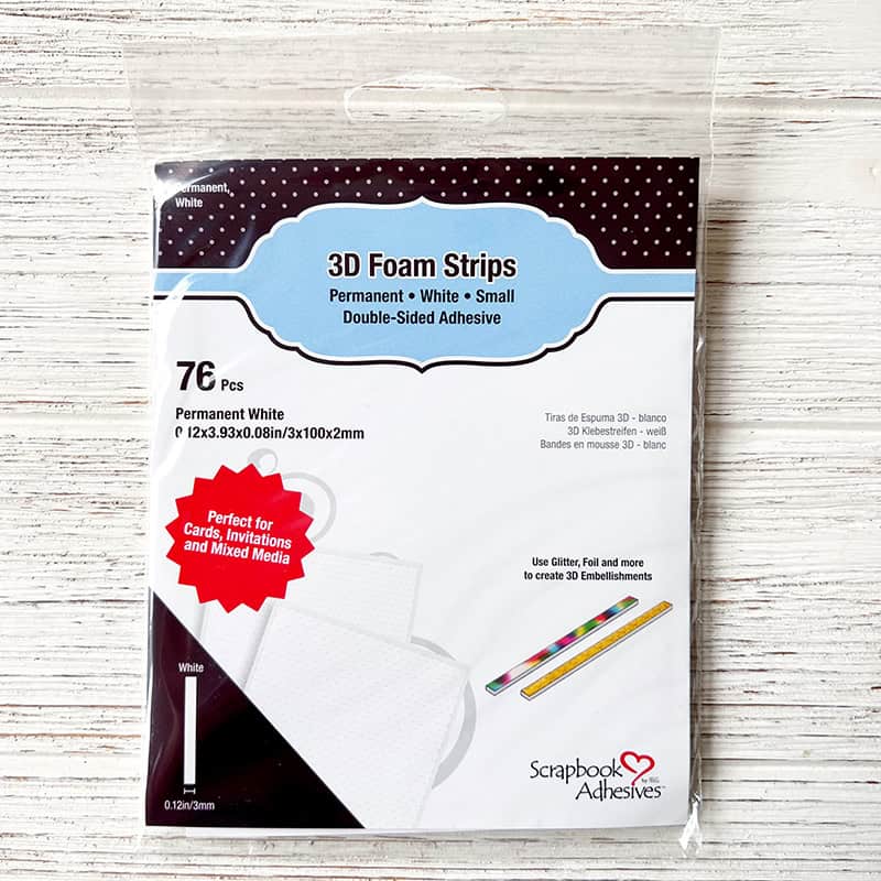 Scrapbook Adhesives 3D Foam Strips 76/Pkg Black, 0.12X3.93X0.08