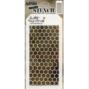 Tim Holtz/ Stampers Anonymous, Honeycomb Layering Stencil THS005