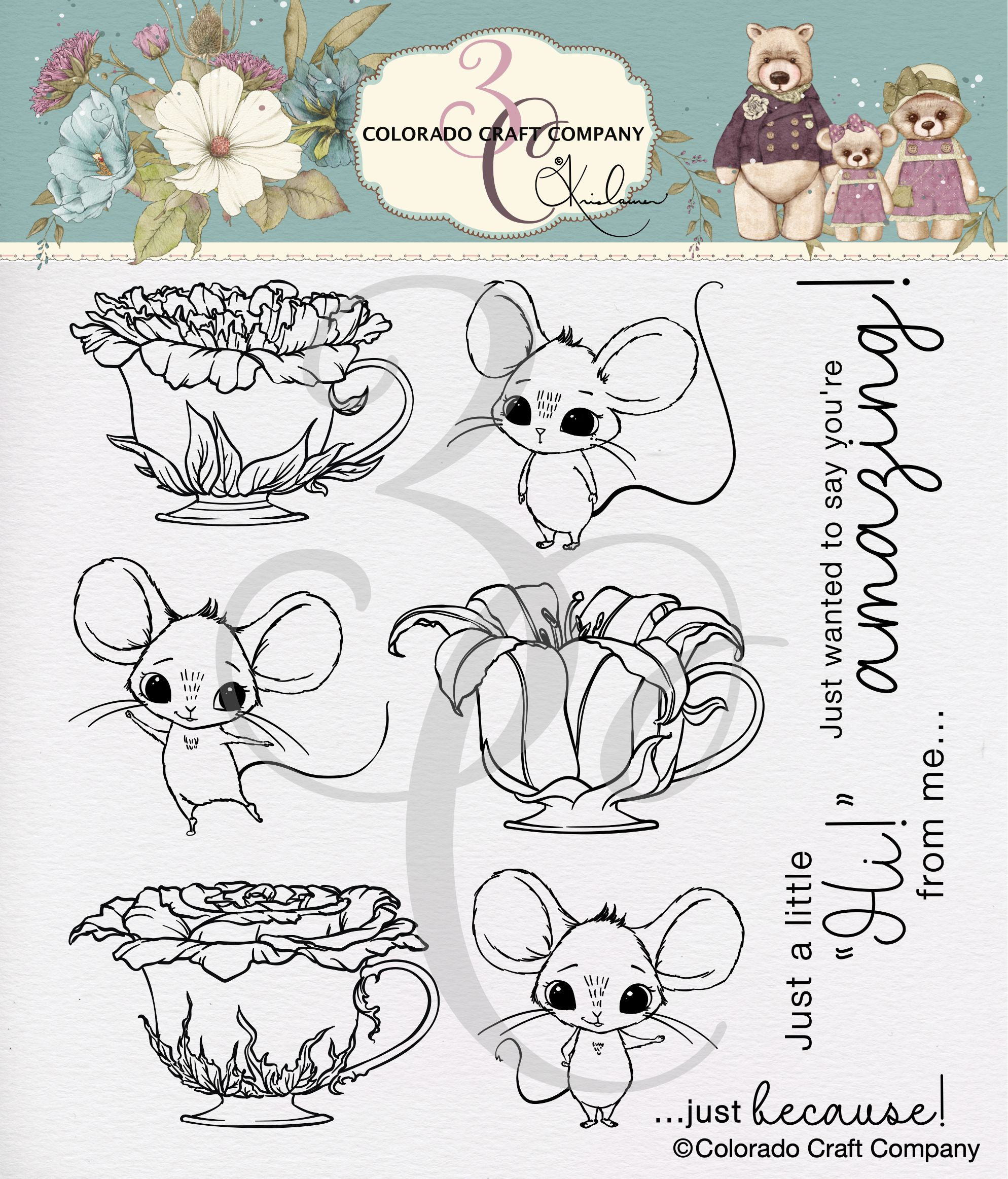 Colorado Craft Company/Kris Lauren, Teacups & Mice