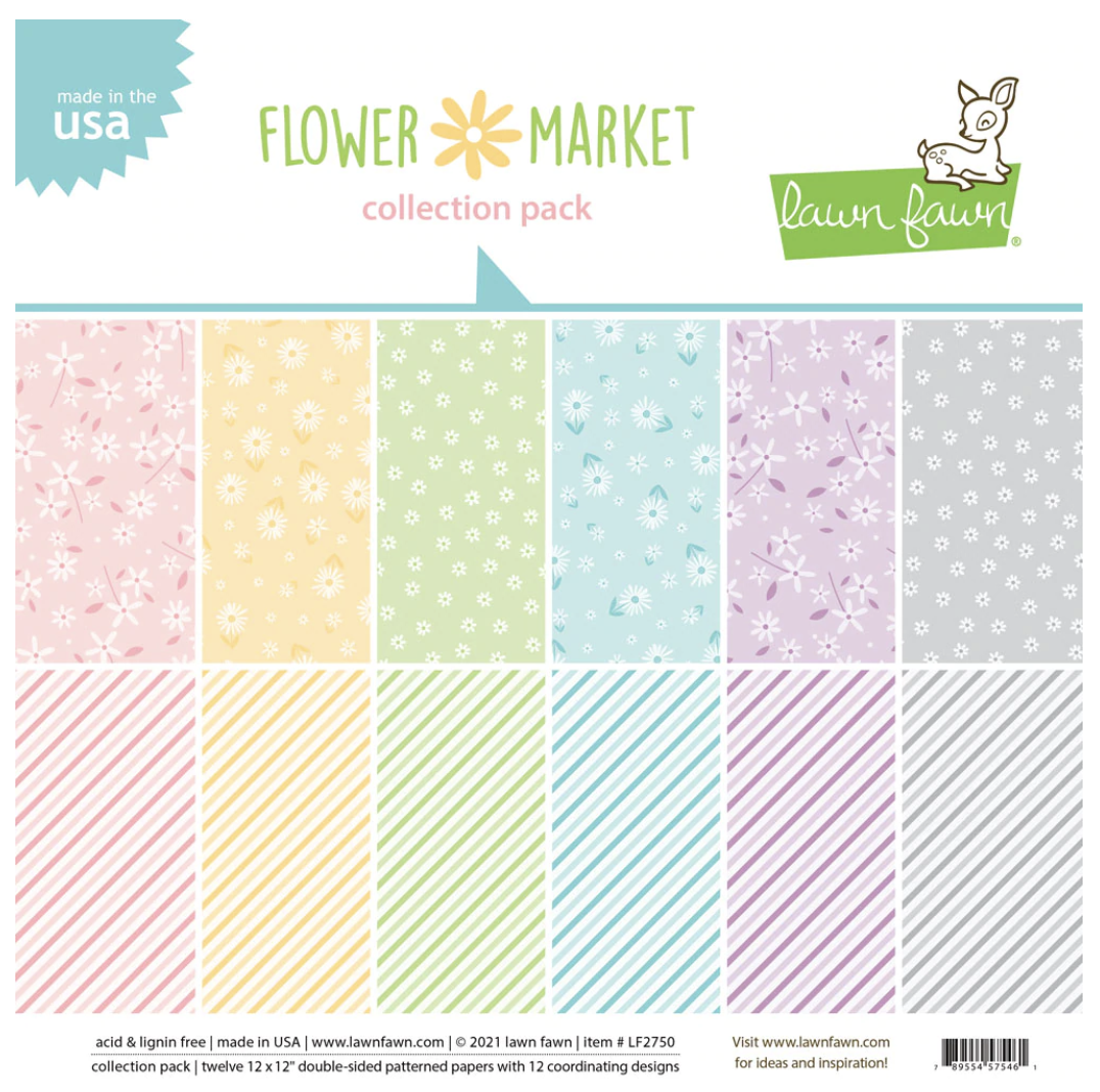 Lawn Fawn, Flower Market- 12x12 Collection Pack