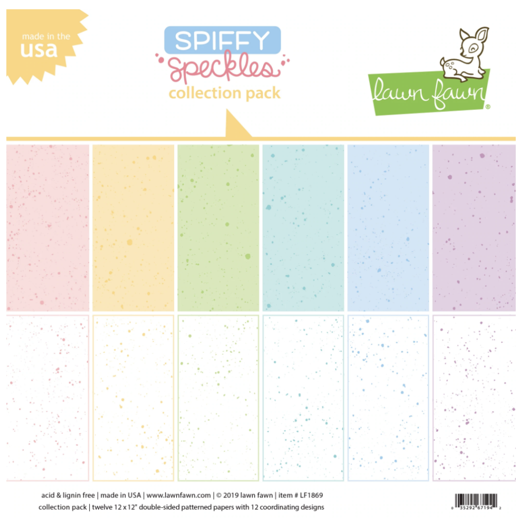 Lawn Fawn, Spiffy Speckles- 12x12 Collection Pack