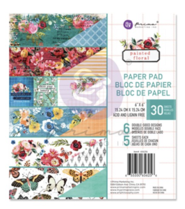 Prima Marketing Painted Floral 6x6 Paper Pad