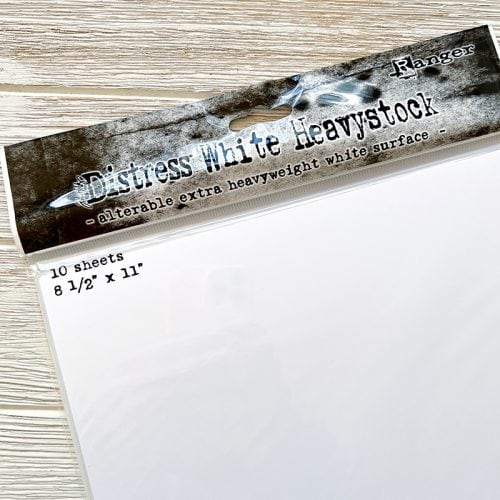 Distress White Heavystock 8.5" x 11", 10pk