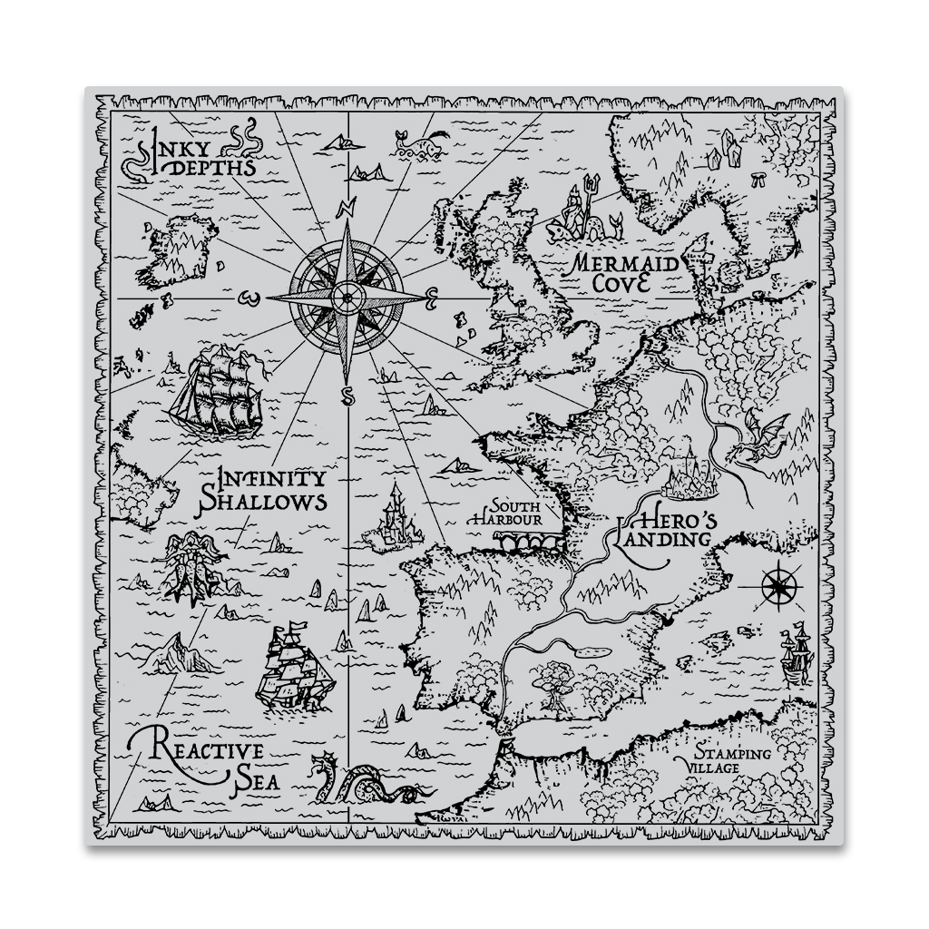 Hero Arts, Antique Hero Map Bold Prints