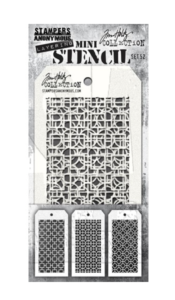 Tim Holtz/ Stampers Anonymous, Layering Stencil Mini Stencil Set 52 MST052